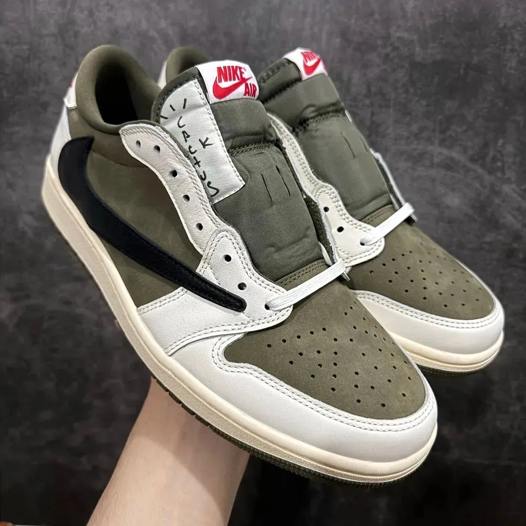 AJ 1 Retro Low x Travis 'Medium Olive'