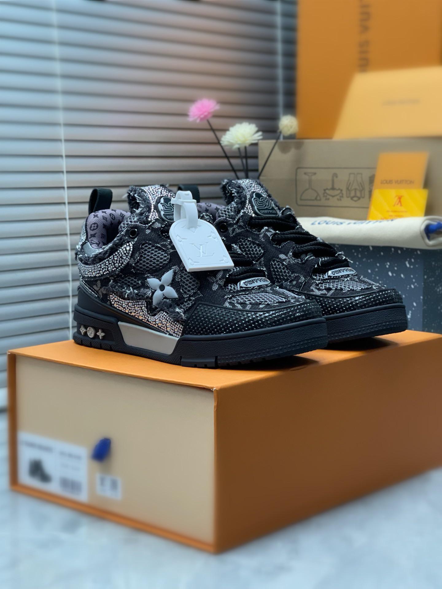 LV Trainer Skate Black Swarovski Monogran