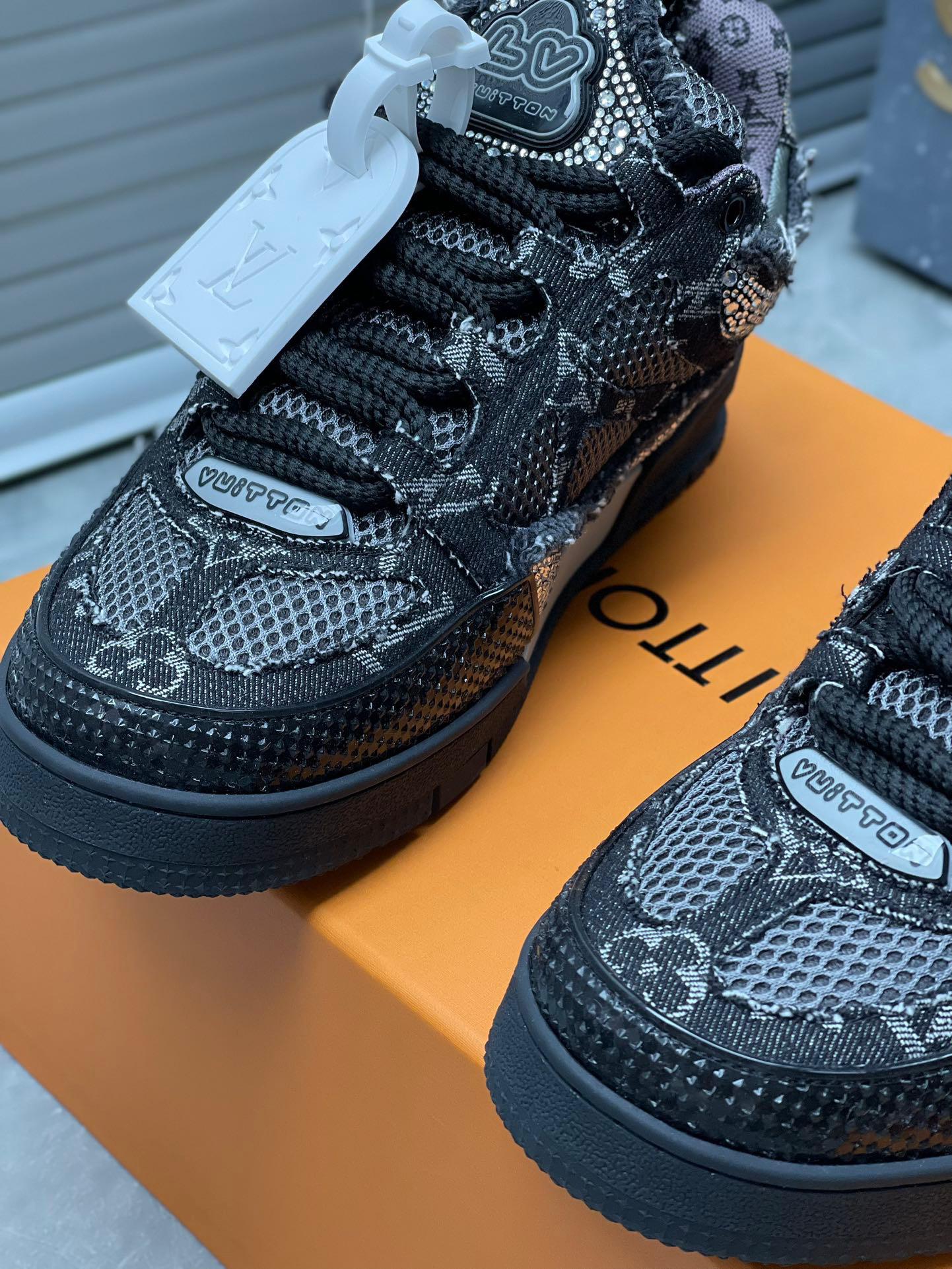 LV Trainer Skate Black Swarovski Monogran