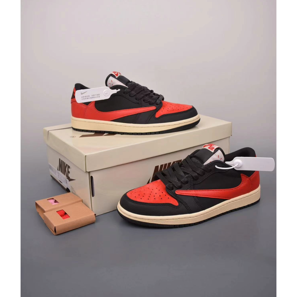 AJ 1 Retro Low x Travis Scott 'Bred' Customs