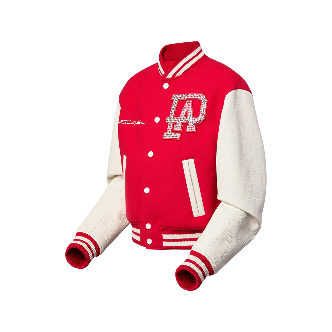 Jacket Varsity LV Red Signature Damier Pearl XL