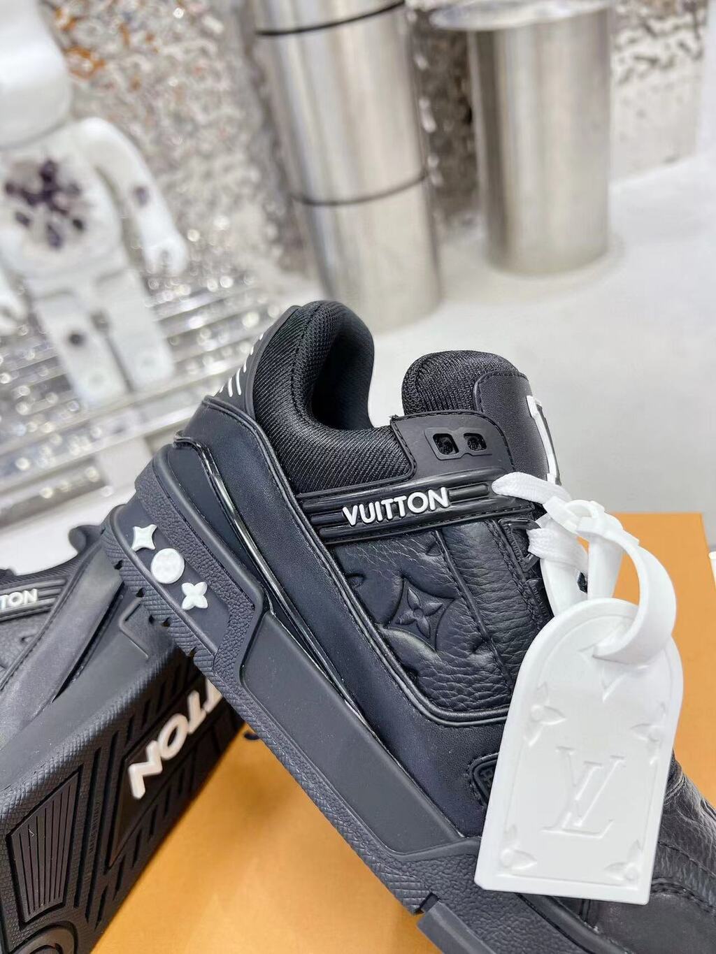 LV Trainer Black Embossed Monogram