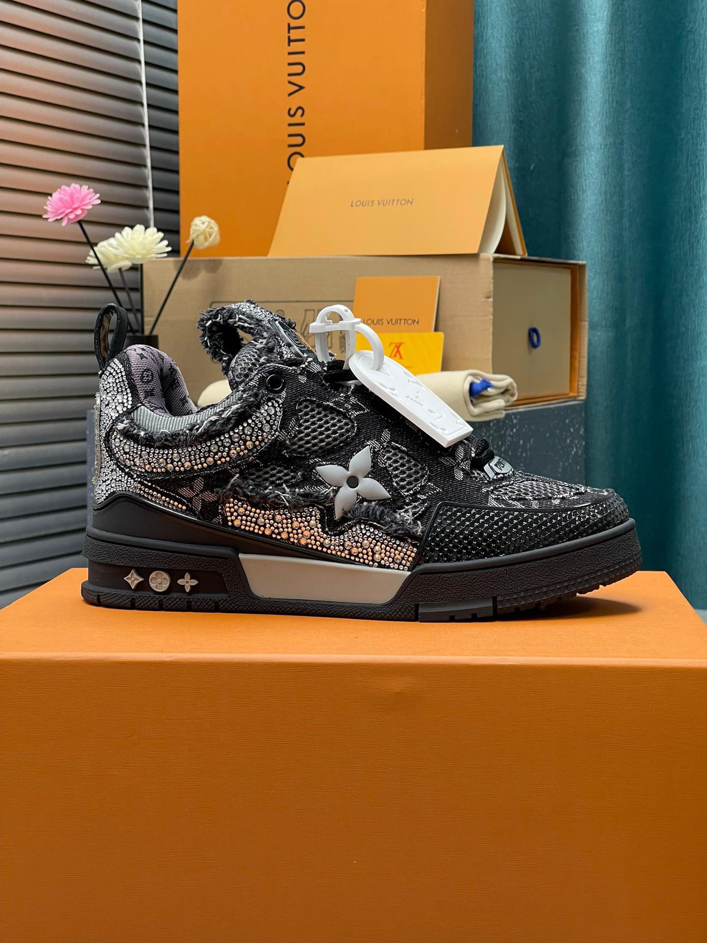 LV Trainer Skate Black Swarovski Monogran