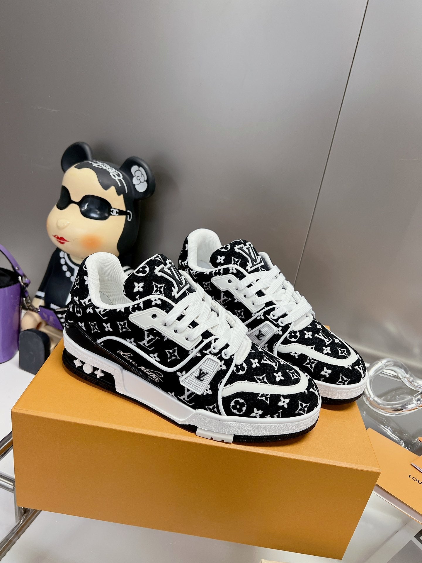 LV Trainer Black Monogram Textile
