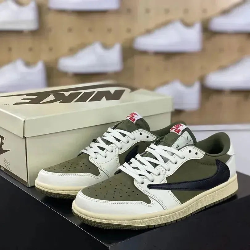 AJ 1 Retro Low x Travis  'Medium Olive'