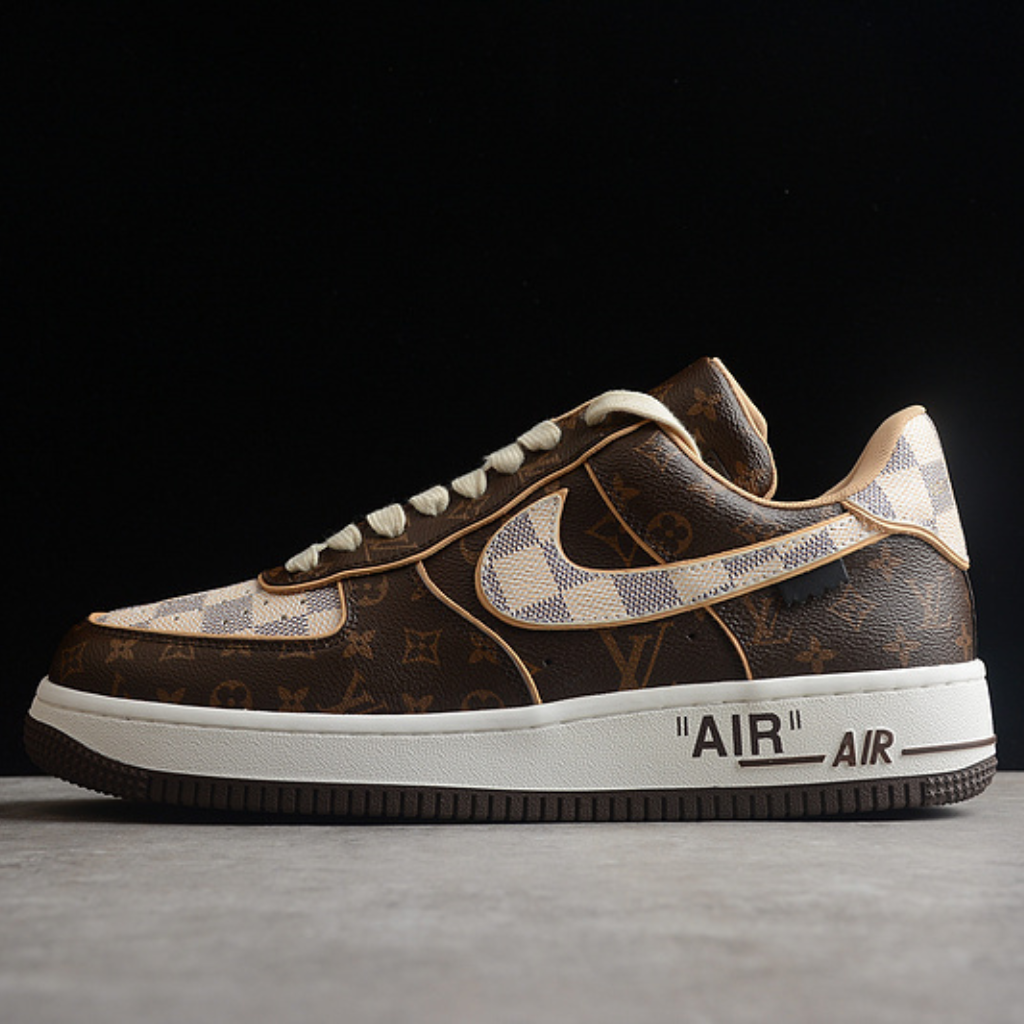 Air Force 1 Low LV Monogram Brown Damier Azur