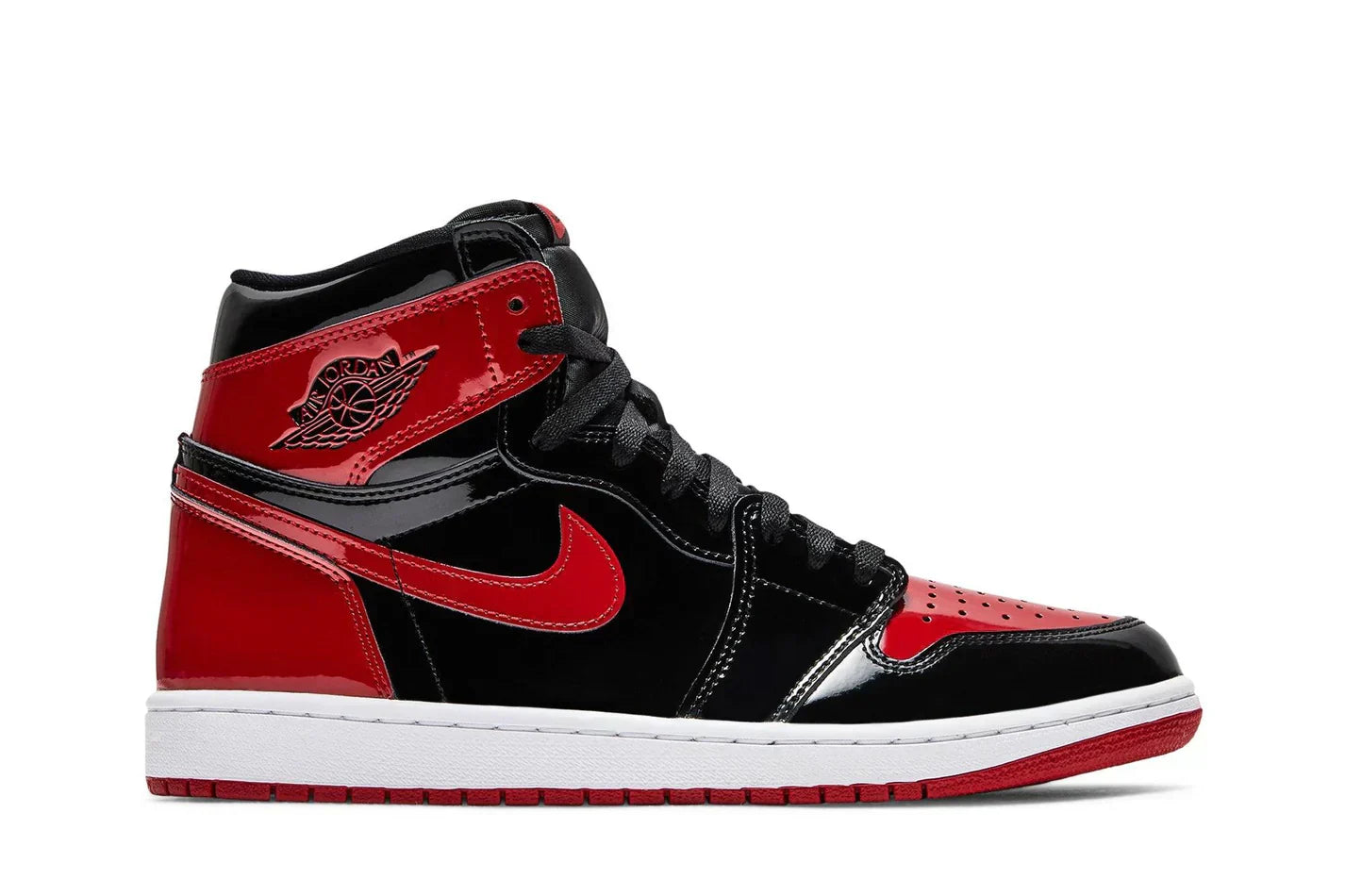 AJ 1 High Patent Bred Red